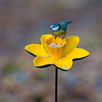 thumbnail image 2 of Cast Iron Round Sunflower Bird Bath Water Seed Feeder – Set Of 5, Freestanding, 75 Cm 2 of 6