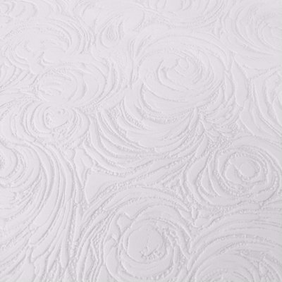 Floral Blown Vinyl Thick Wallpaper AS Creation Textured Paintable Embossed DIY at B&Q