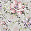 Floral Fairies Grey Children's Wallpaper