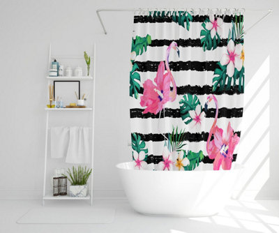 Floral Flamingos (Shower Curtain) / Default Title Price Comparisons | Compare The Build