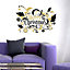 Floral Merry Christmas Wall Stickers Living room DIY Home Decorations