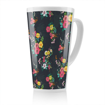 Floral Pattern Latte Mug, Stunning Designer mug fit for any home, treat ...