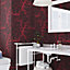 Floral Rose Wallpaper Deep Red Rasch 525625