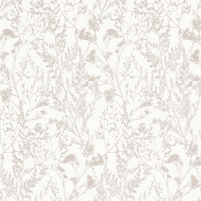 Floral wallpaper in cream - 0.53 x 10.05 m - Floral print