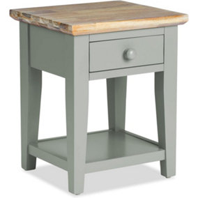 Florence 1 Drawer Lamp Side Table- Sage Green