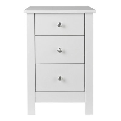 Florence 3 drawer bedside in White | DIY at B&Q