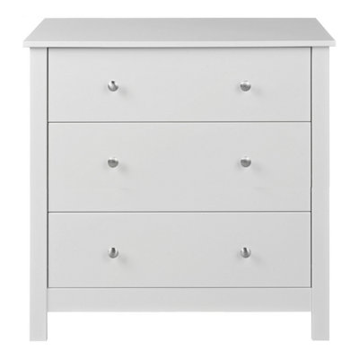 Florence 3 Drawer Chest in White | DIY at B&Q