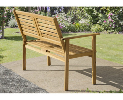 Florence Acacia Hardwood 2 Seater Bench - 3