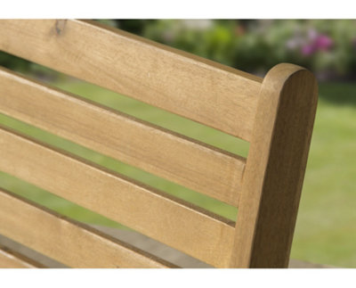 Florence Acacia Hardwood 2 Seater Bench - 5