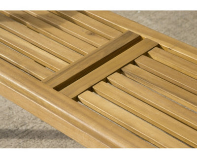 Florence Acacia Hardwood 2 Seater Bench - 6