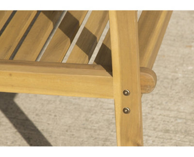 Florence Acacia Hardwood 2 Seater Bench - 7