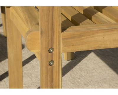 Florence Acacia Hardwood 2 Seater Companion Bench - 9