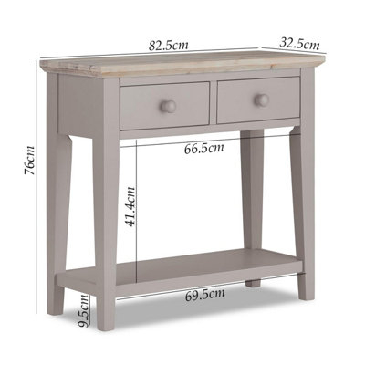 Florence Console Table with 2 Drawers - Truffle