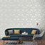 Florence Floral Grey & Silver Wallpaper FD42585