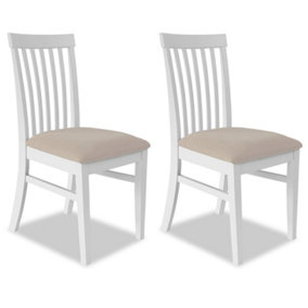 Florence Highback Upholstered Chairs Set of 2 - White