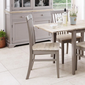 Florence Highback Wooden Seat Chair - Dove Grey