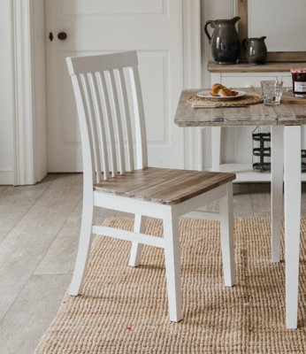 Florence Highback Wooden Seat Chair - White