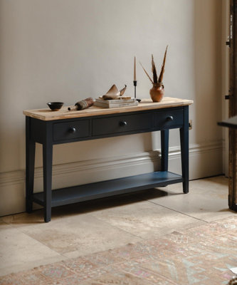 Florence Large Console Table - Navy Blue