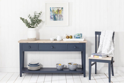 Florence Large Console Table - Navy Blue