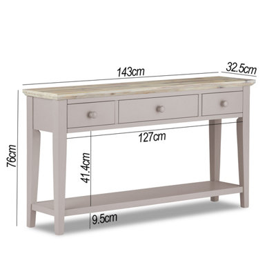 Florence Large Console Table - Truffle