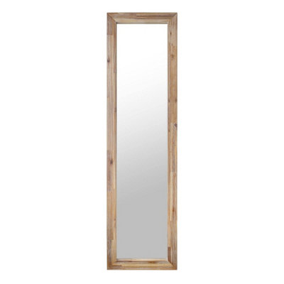 Florence Large Rectangular Wall Mirror with Wooden Frame 45x165cm