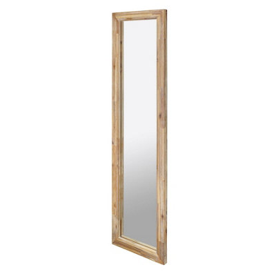 Florence Large Rectangular Wall Mirror with Wooden Frame 45x165cm