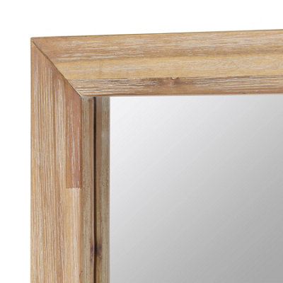 Florence Large Rectangular Wall Mirror with Wooden Frame 45x165cm