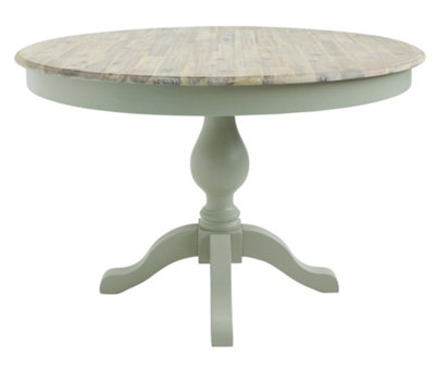 Florence Large Sage Green Pedestal Round Dining Table 120cm