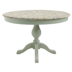 Florence Large Sage Green Pedestal Round Dining Table 120cm