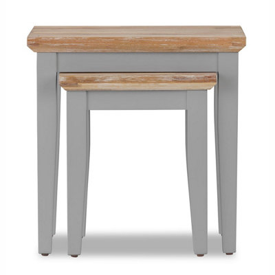 Florence Nest of 2 Side Tables/Lamp Tables- Dove Grey