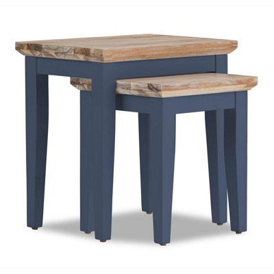 Florence Nest of 2 Side Tables/Lamp Tables- Navy Blue