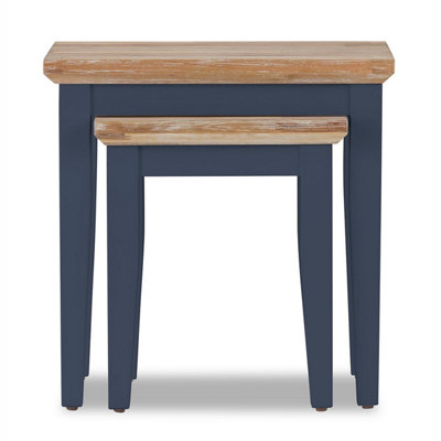Florence Nest of 2 Side Tables/Lamp Tables- Navy Blue