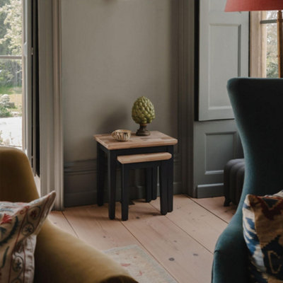 Florence Nest of 2 Side Tables/Lamp Tables- Navy Blue