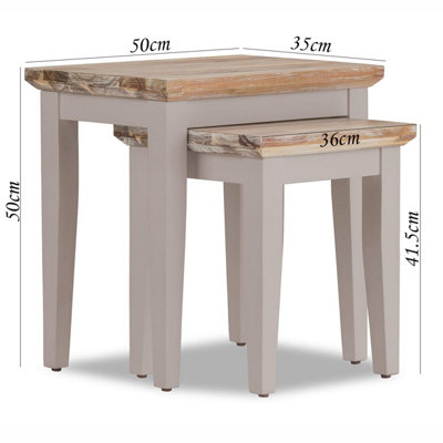 Florence Nest of 2 Side Tables/Lamp Tables- Truffle