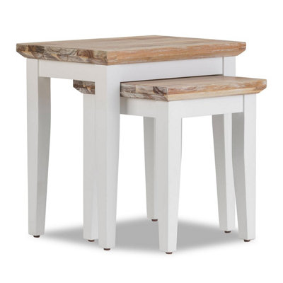 Florence Nest of 2 Side Tables/Lamp Tables- White
