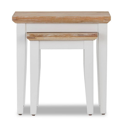 Florence Nest of 2 Side Tables/Lamp Tables- White