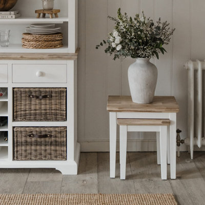 Florence Nest of 2 Side Tables/Lamp Tables- White