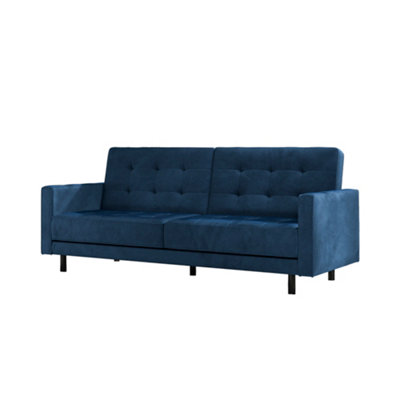 Florence Pocket Rest Blue Velvet Sofa Bed