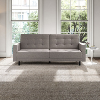 Florence Pocket Rest Linear Grey Sofa Bed