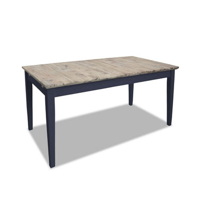 Florence Rectangle Extendable Kitchen Dining Table in Navy Blue