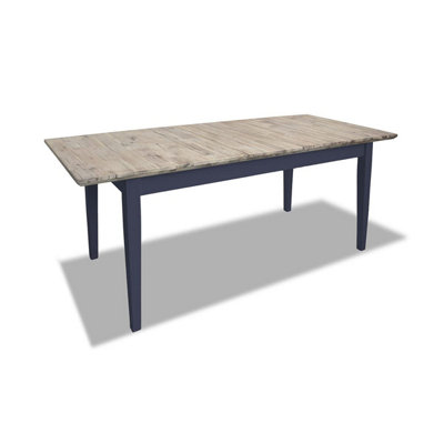 Florence Rectangle Extendable Kitchen Dining Table in Navy Blue