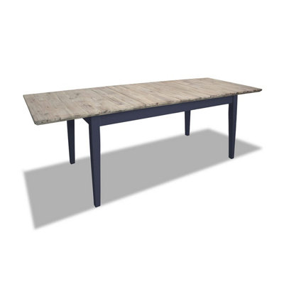 Florence Rectangle Extendable Kitchen Dining Table in Navy Blue
