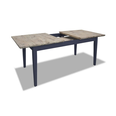 Florence Rectangle Extendable Kitchen Dining Table in Navy Blue