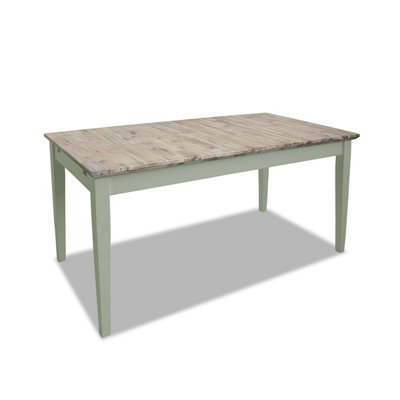 Florence Rectangle Extendable Kitchen Dining Table in Sage Green