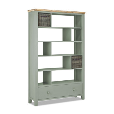 Florence Room Divider Shelving Storage - Sage Green