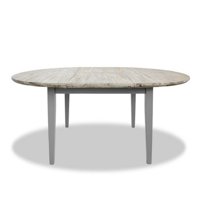 Florence Round Oval Extendable Kitchen Dining Table in Dove Grey