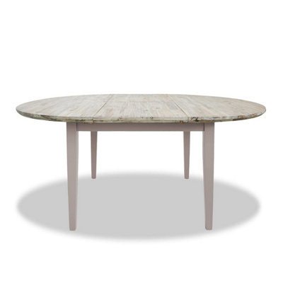 Florence Round Oval Extendable Kitchen Dining Table in Truffle