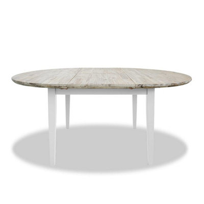 Florence Round Oval Extendable Kitchen Dining Table in White