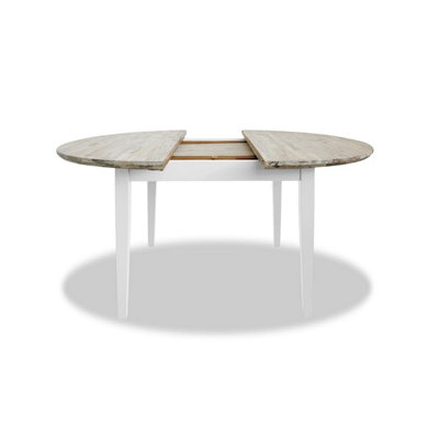 Florence Round Oval Extendable Kitchen Dining Table in White