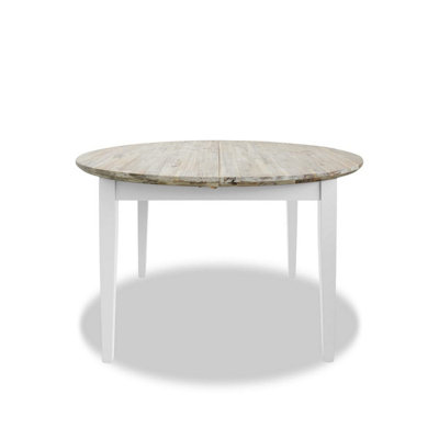 Florence Round Oval Extendable Kitchen Dining Table in White